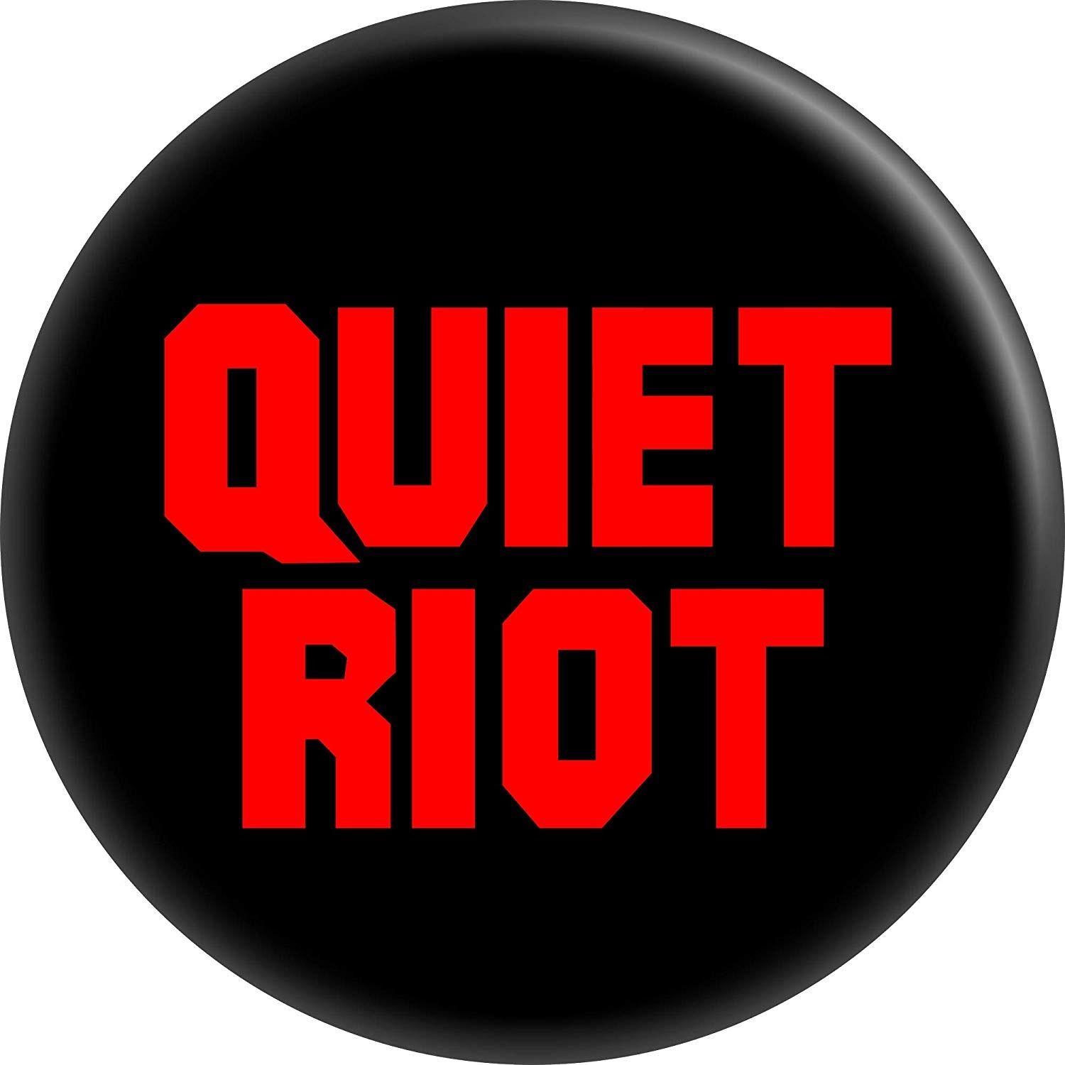 Quiet Riot Logo - Amazon.com: Quiet Riot - Logo (Black, Red and White) - 1 1/4