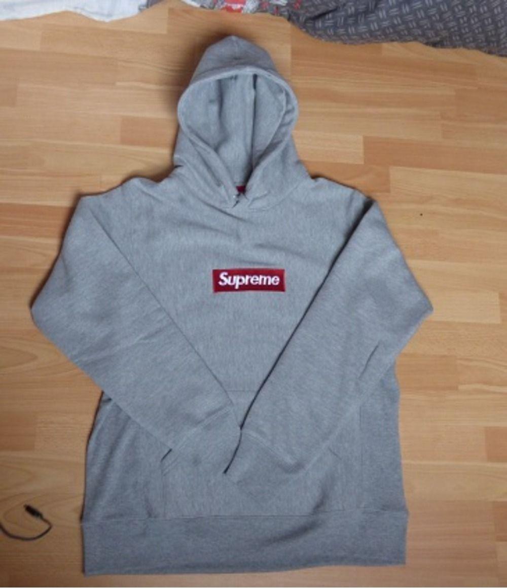 All Grey Supreme Box Logo - grey supreme box logo hoodie