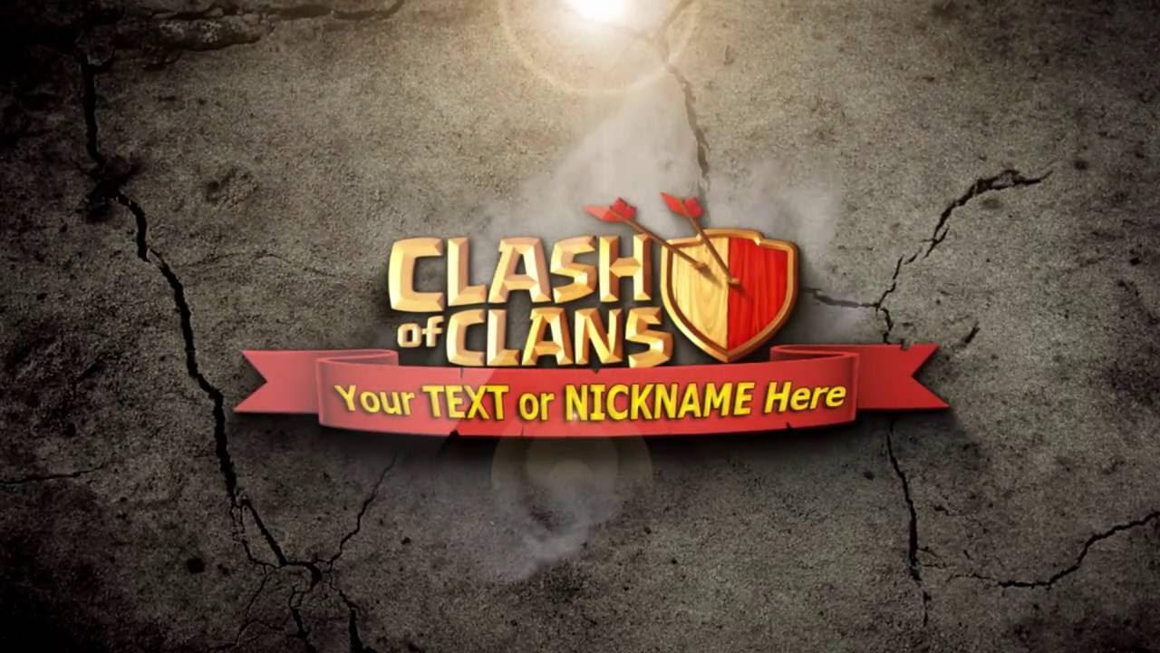 Clash of Clans Logo - Clash of Clans Video Intro template Text Nickname User Website outro logo  reveal