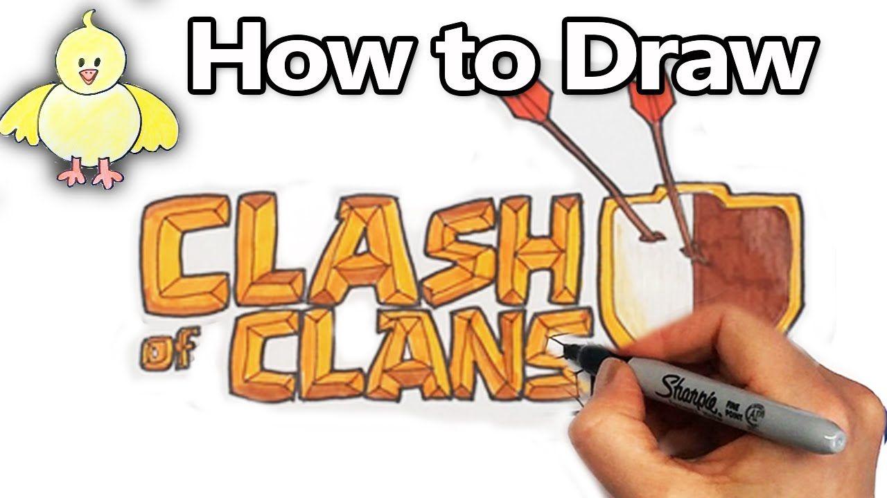 Clash of Clans Logo - How to Draw the Clash of Clans Logo Step by Step