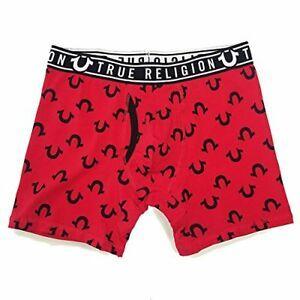 Red U Logo - True Religion Men's U Logo Boxer Brief Underwear in Red