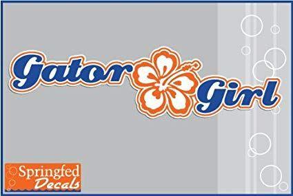 Gator Girl Logo - Amazon.com: Florida Gators HIBISCUS GATOR GIRL STRIP Vinyl Decal Car ...