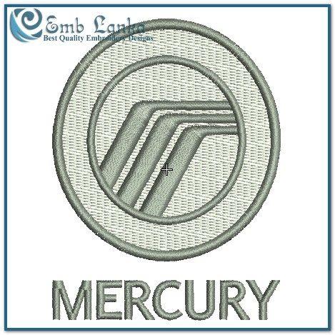 Mercury Car Logo - Mercury Car Logo Embroidery Design