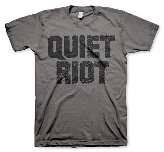 Quiet Riot Logo - Quiet Riot Officially Licensed Logo Men's T Shirt Dark Grey