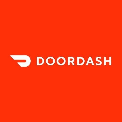 And White Blue Red Dasheslogo Logo - DoorDash Food Delivery - Delivering Now, From Restaurants Near You
