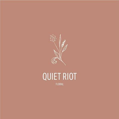 Quiet Riot Logo - Brand Package - Premade Logo Design - Floral Florist Logo - Branding ...