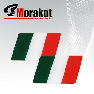 eBay Motors Logo - 2x Italy Flag Green Red White Logo Dash Decal Sticker Emblem Fender ...