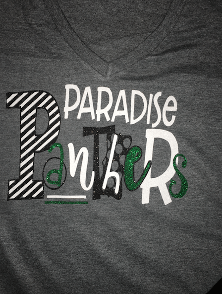 Paradise Panthers Logo - The Sunshine Shop, TX - Funky Paradise Panthers V Neck