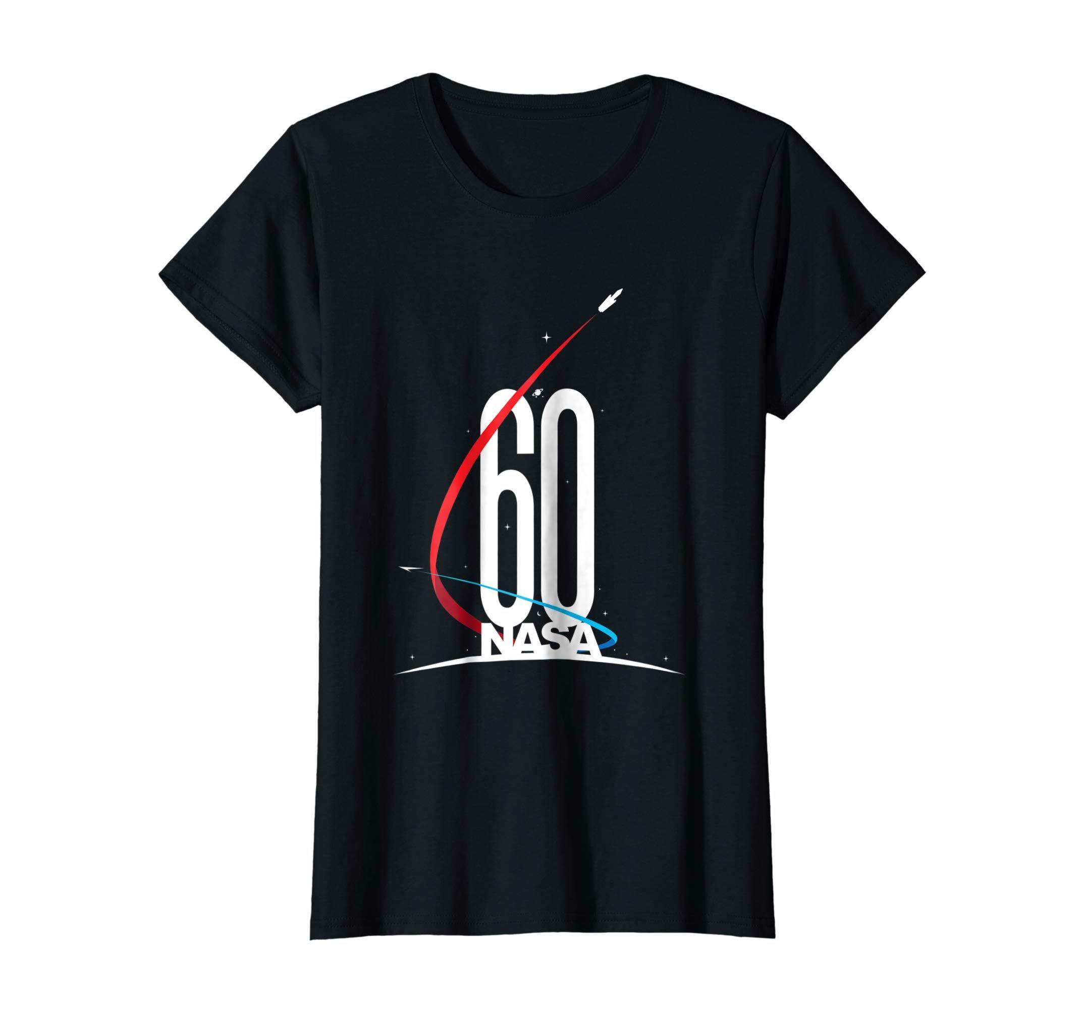 1st NASA Logo - Amazon.com: NASA 60th Anniversary Logo tshirt: Clothing