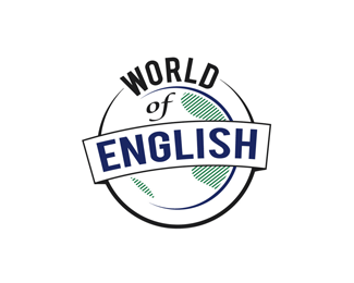 English Logo - World Of English Designed