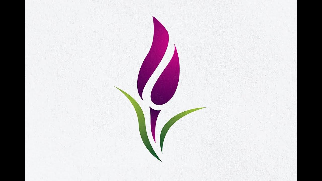 Graphic Flower Logo - illustrator tutorial - logo design illustrator - adobe illustrator ...