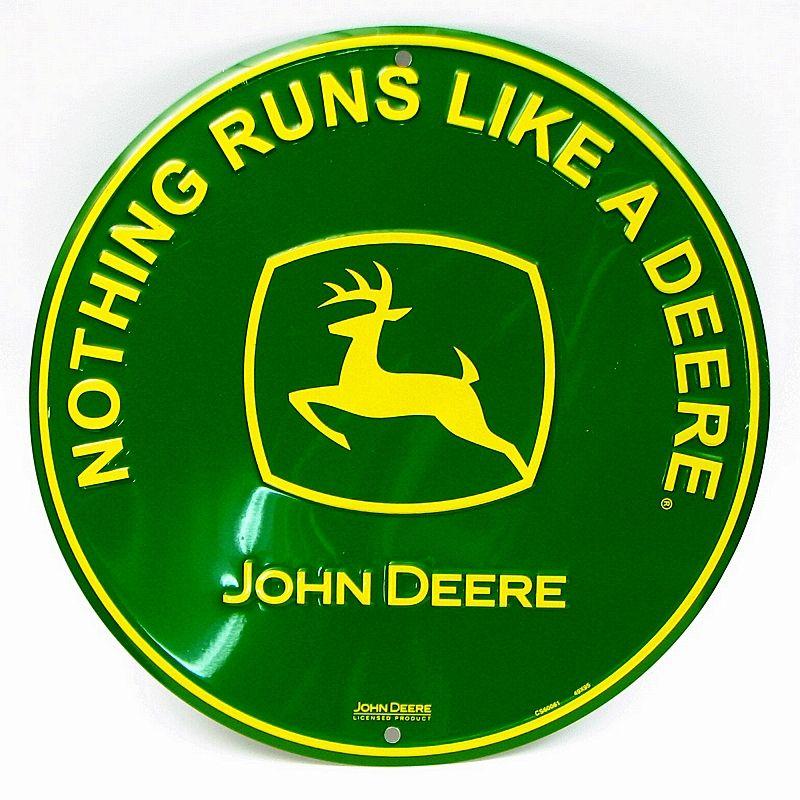 Nothing Runs Like a Deere Logo - Tin Sign Deere Runs Like A Deere