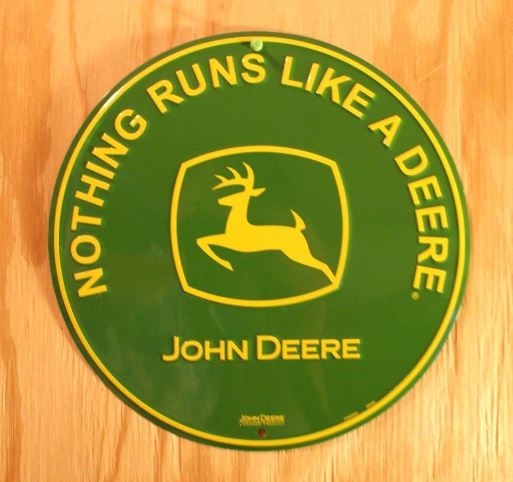 Nothing Runs Like a Deere Logo - Nothing Runs Like A John Deere Tin Sign Farm Country Logo Tractor