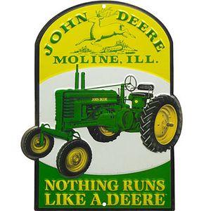 Nothing Runs Like a Deere Logo - Nothing Runs Like a Deere Tin Sign | Home Decor | Indoor | For the ...