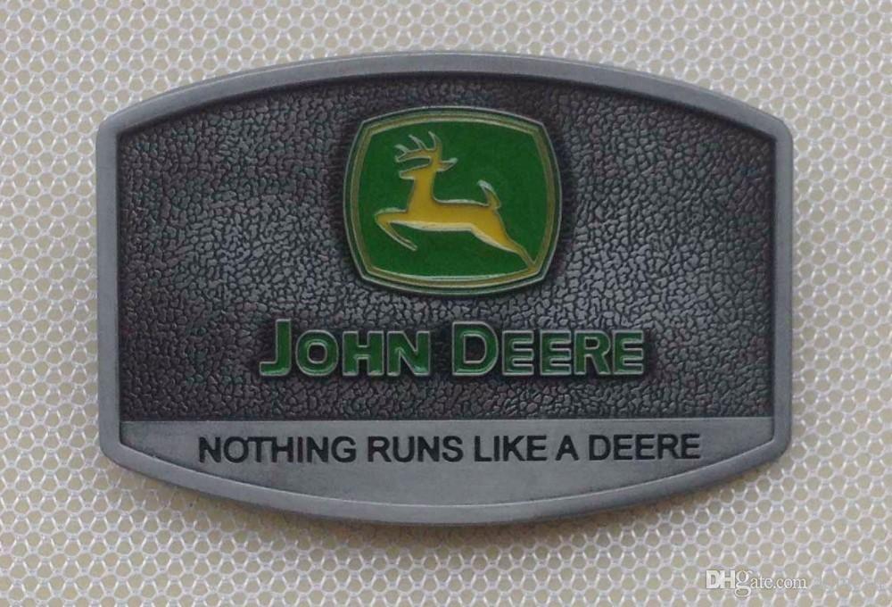 Nothing Runs Like a Deere Logo - Sliver Color John Deere Nothing Runs like a Deere BELT BUCKLE SW ...