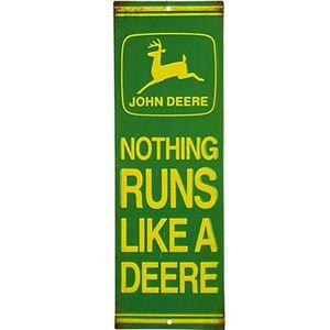 Nothing Runs Like a Deere Logo - Nothing Runs Like A Deere Tin Sign | Home Decor | Indoor | For the ...
