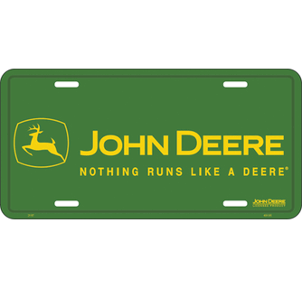 Nothing Runs Like a Deere Logo - John Deere &;Nothing Runs Like a Deere License Plate