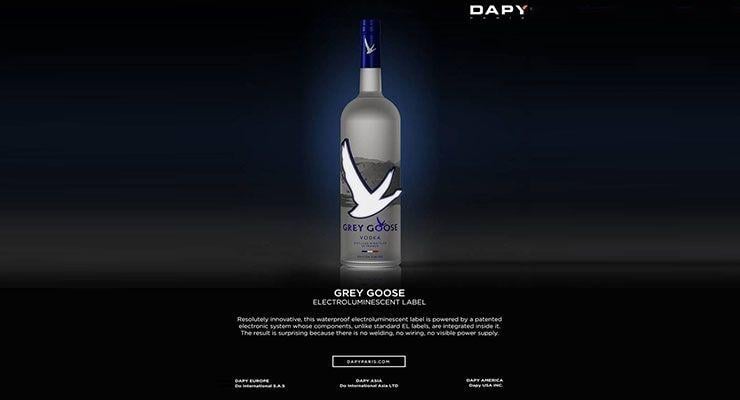 New Grey Goose Logo - Electroluminescent Label Lights Up Grey Goose's New Bottle