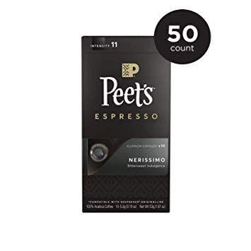 Peet's Coffee New Logo - Peet's Coffee Espresso Capsules Nerissimo Intensity 11 (50 Count ...