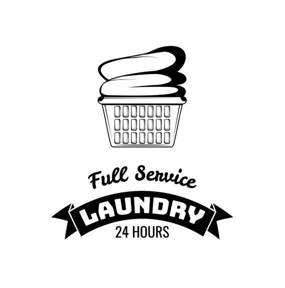 Laundry Service Logo - Laundry label SVG Basket with clothes Laundry service logo