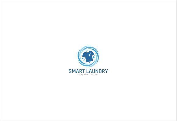 Laundry Service Logo - Smart Laundry Service Logo Template Logo Templates Creative Market
