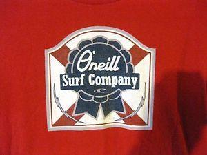 Surf Red Logo - O'Neill Surf Company Pabst Blue Ribbon PBR Logo Red T Shirt Size