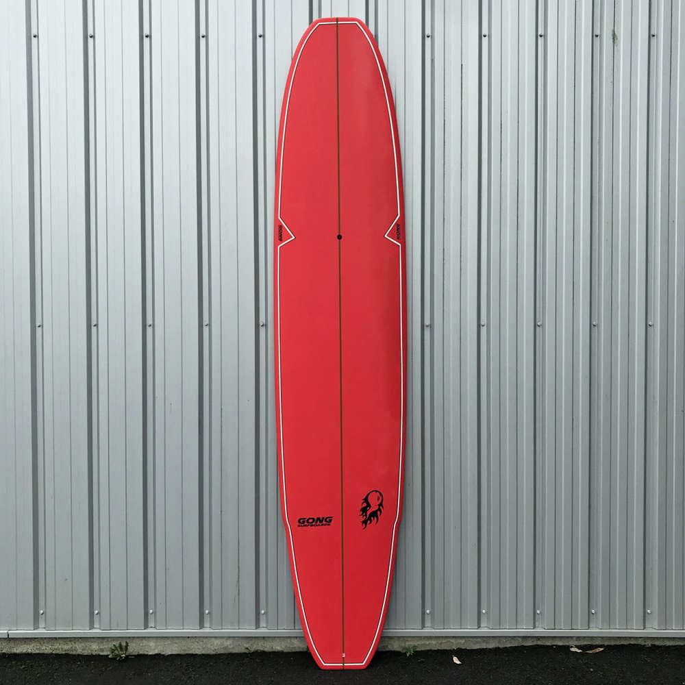 Surf Red Logo - GONG SURF 10'0 INCREDIBLE TEN BAMBY RED MATT FINISH LOGO FLAME BALL