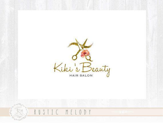 Rustic Salon Logo - Beauty Salon Logo Design Gold Logo Hair Style Logo Design | Etsy