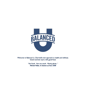 Balanced U Logo - Fillable Online Welcome to Balanced U, Chartwells new approach to
