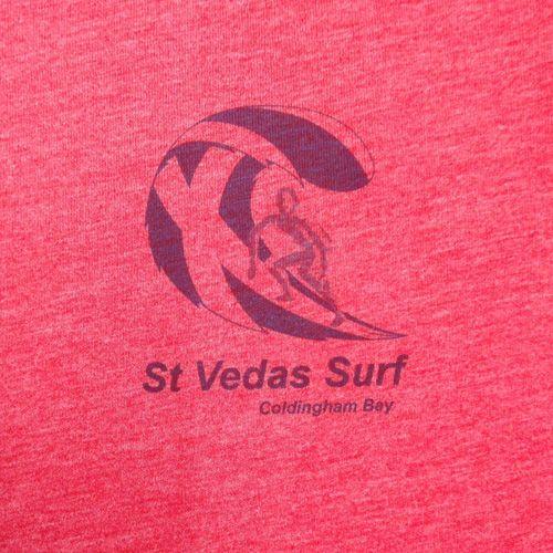 Surf Red Logo - St Vedas Surf Red T Shirt St Vedas Surf Slim Fit T Shirt Vedas