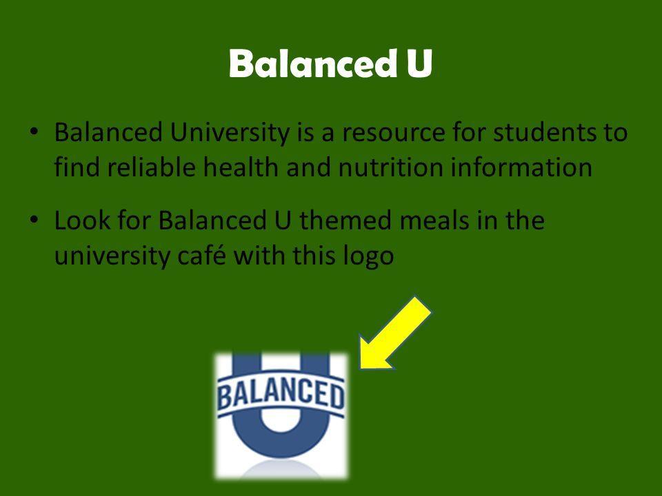 Balanced U Logo - Healthy Eating on Campus What are your Resources?