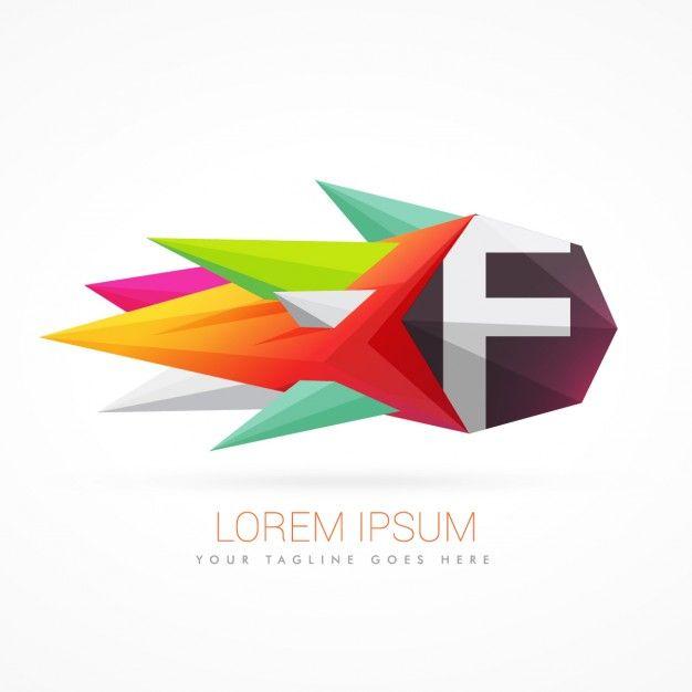 3 F Logo - Colorful abstract logo with letter f Vector | Free Download
