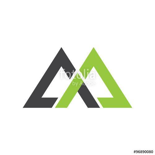 Green Triangle Logo - Grey And Green Triangle Mountain Logo