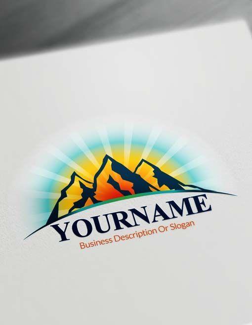 Create a Mountain Logo - Create online mountains Logo design Logo Maker. Design Free