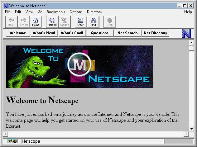 Old Netscape Logo - Fun With Netscape 1.0 | Jon's Journal – Jon Niola's Web Site
