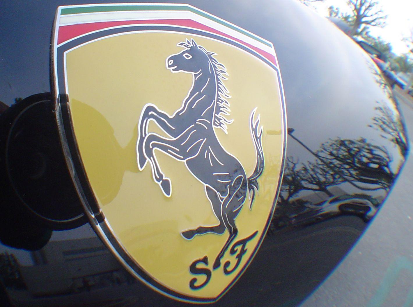 SF Horse Logo - Ferrari SF logo fisheye lens