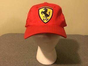 SF Horse Logo - Ferrari Official Licensed Product Scudetto Pennzoil Ultra Red Cap