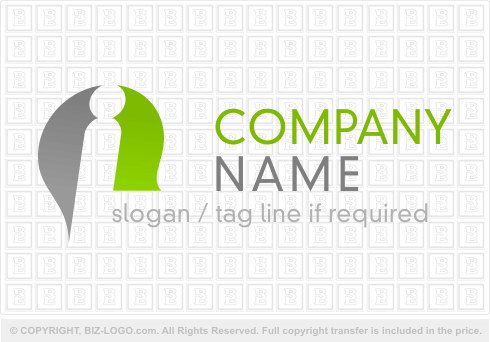 Grey and Green Logo - Green and Grey Letter I Logo