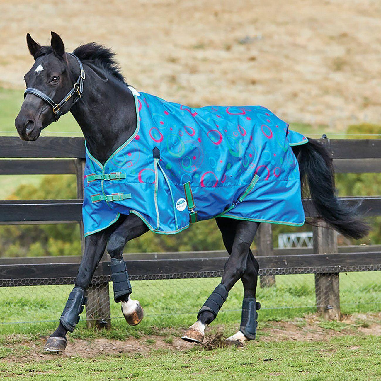 Green and Blue Horse Logo - Weatherbeeta Comfitec Essential Standard Neck Lite Unisex Horse Rug