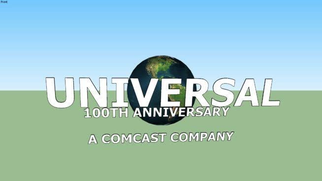 Universal a Comcast Company Logo - Universal Studios 100th Anniversary Logo | 3D Warehouse