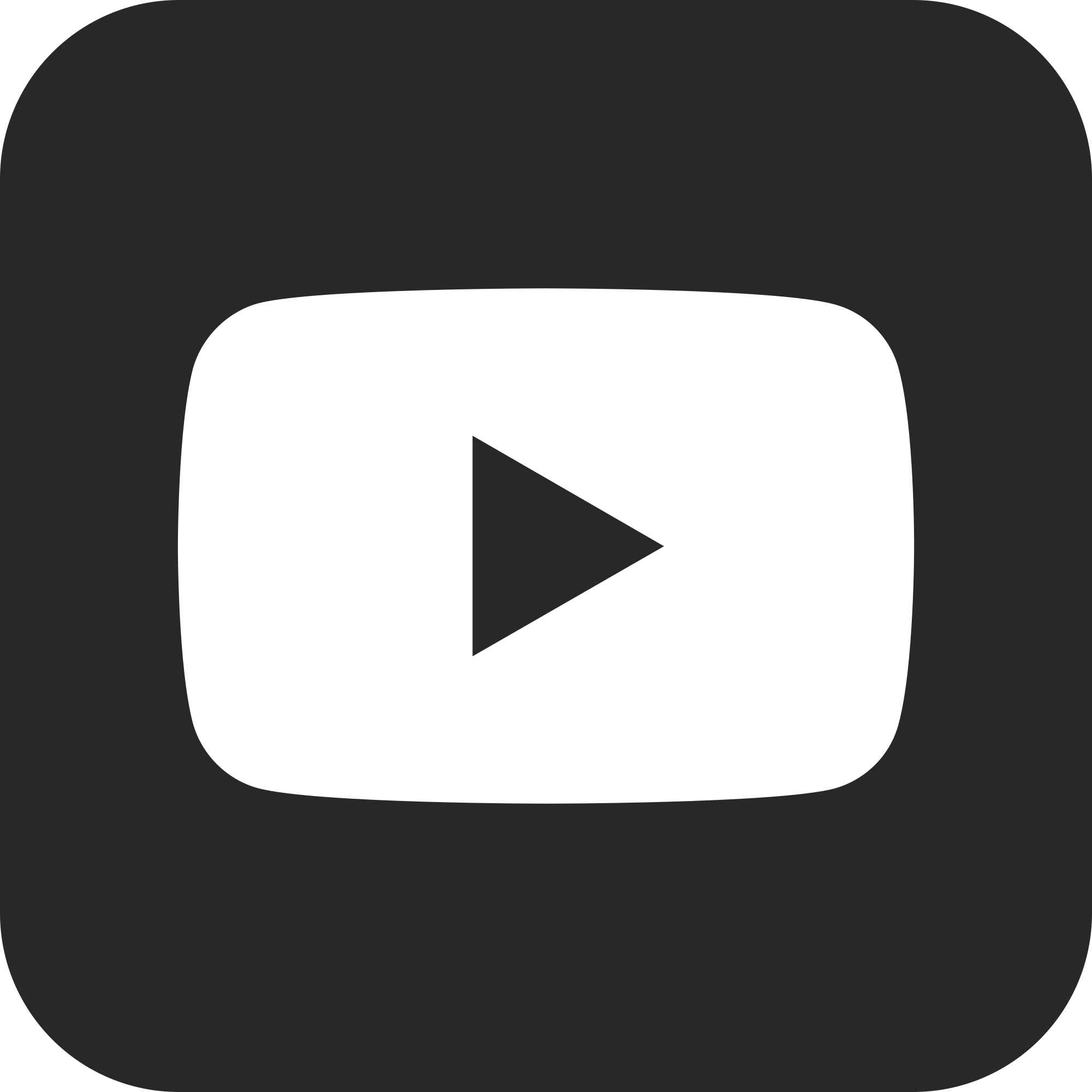 White YouTube Logo - YouTube social dark squircle (2017).svg
