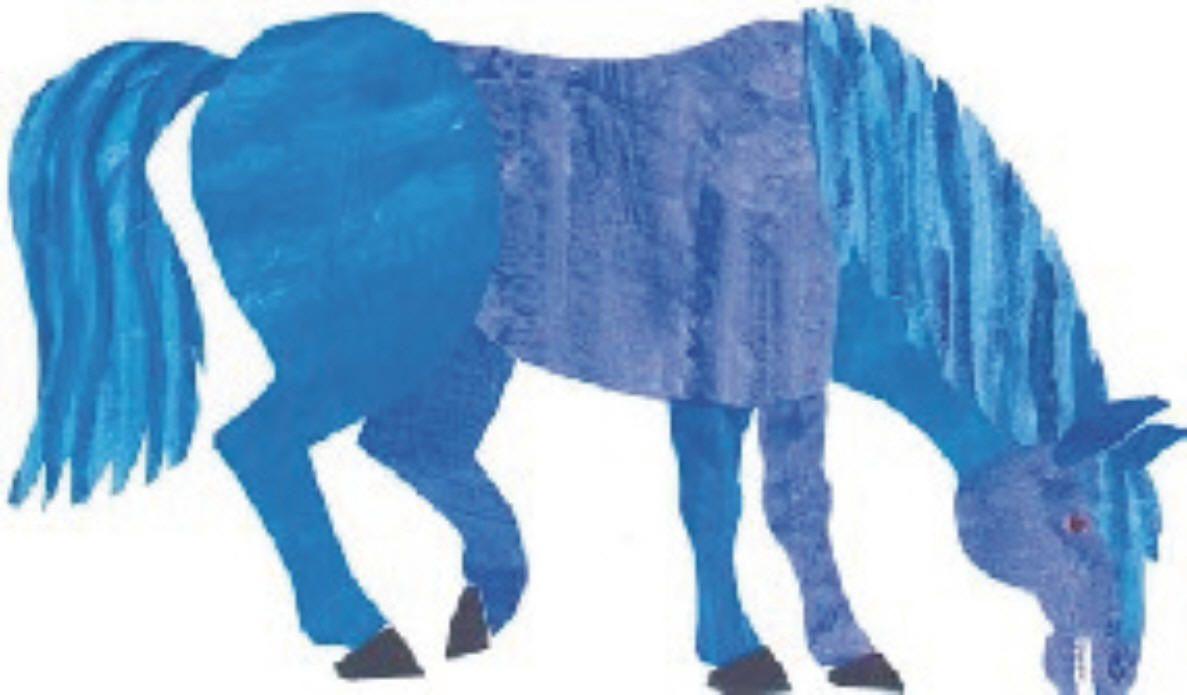 Green and Blue Horse Logo - colour