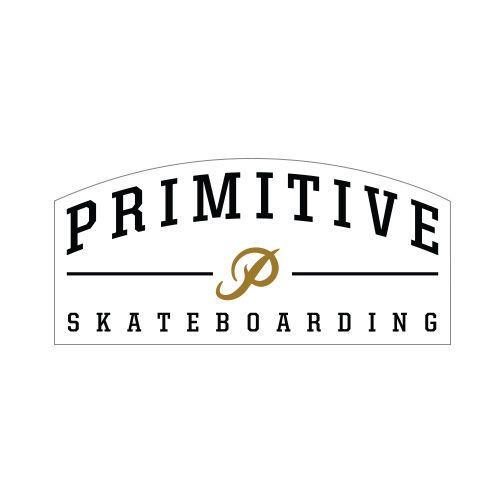 Primitive Logo - Primitive Skateboard Sticker Core Logo White