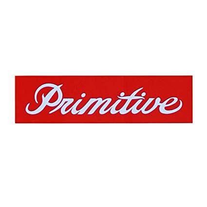 Primitive Logo - Primitive Skateboard Sticker Bar Logo Red 1.25x4