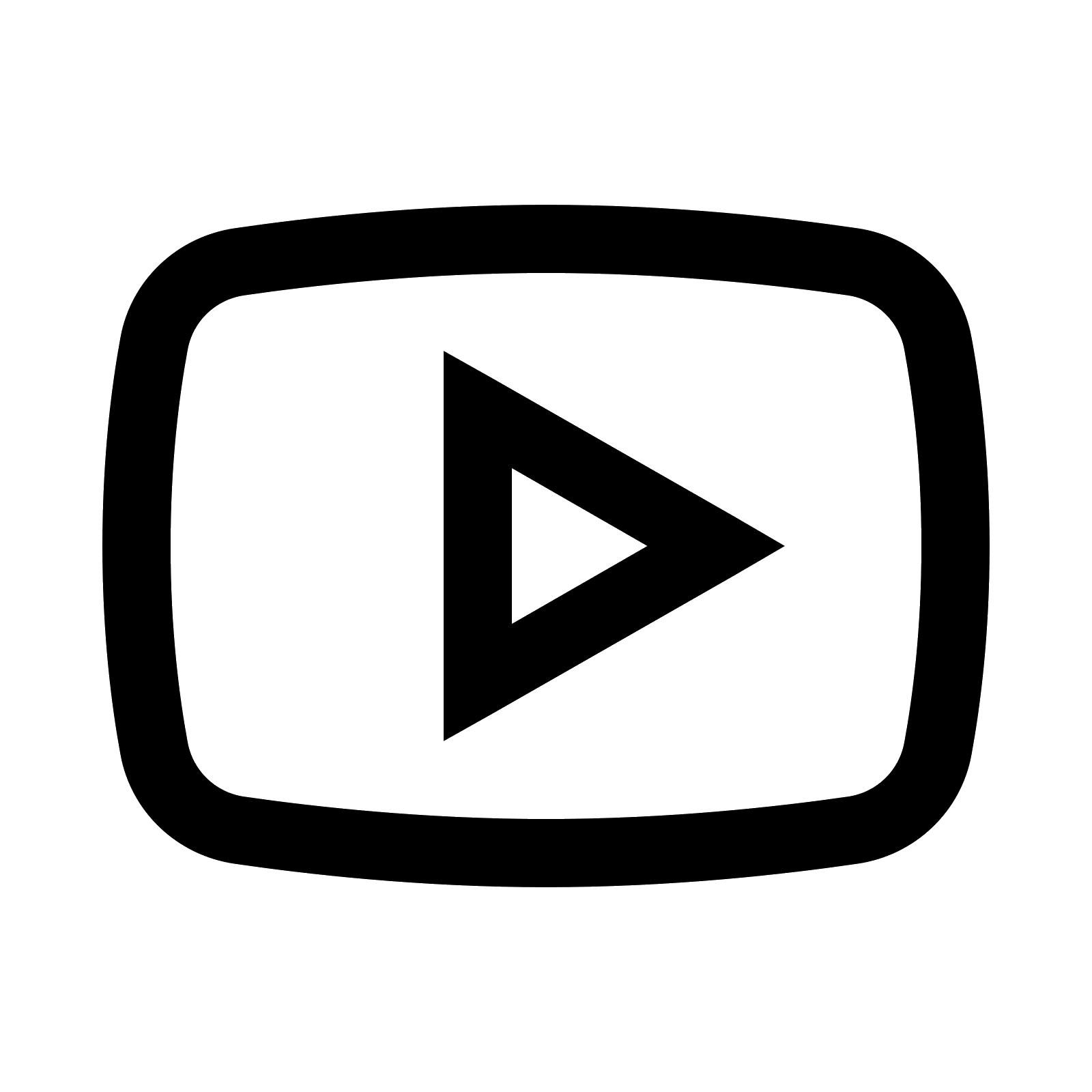 White YouTube Logo - Youtube logo black and white png 7 PNG Image