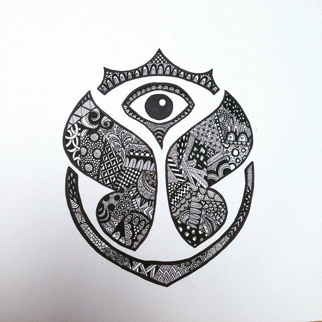 Tomorrowland Black and White Logo - imagen de logo de tomorrowland. tattoos. Music, Electronic Music