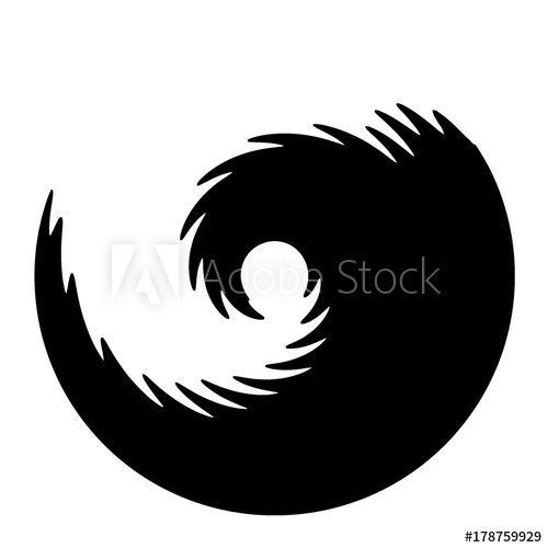 Semicircle with Black and White Logo - black semicircle on a white background this stock illustration
