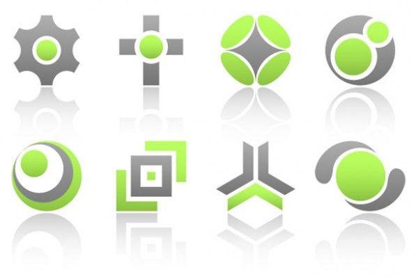 Grey Green Logo - 8 Bold Green Grey Design Element Logos - WeLoveSoLo