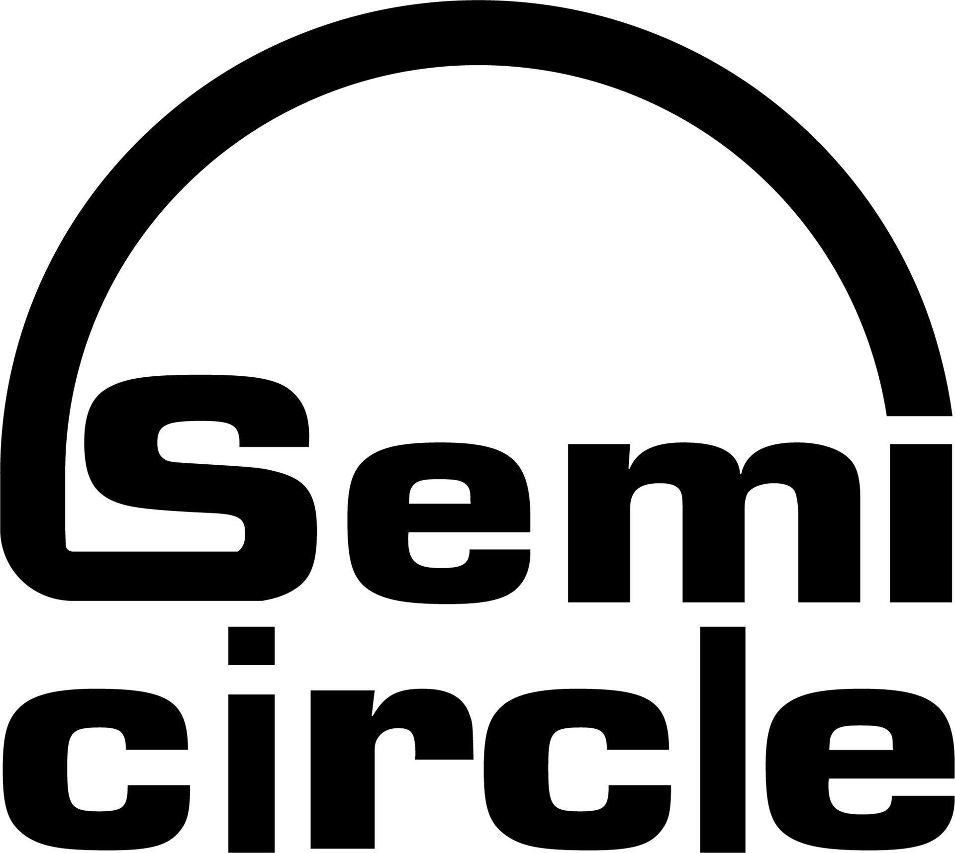 Semicircle with Black and White Logo - The Semi Circle Basel