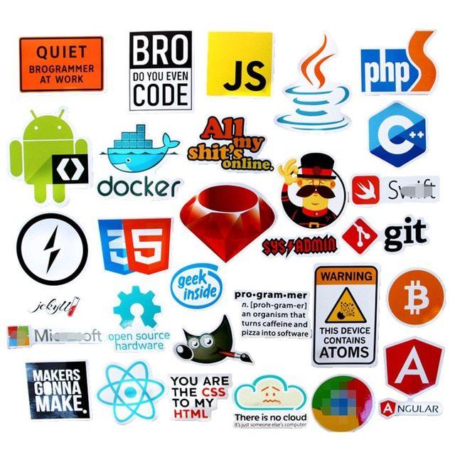 Aliexpress App Logo - 30pcs Java Internet JS Php Docker Bitcoin Html Cloud Programming ...